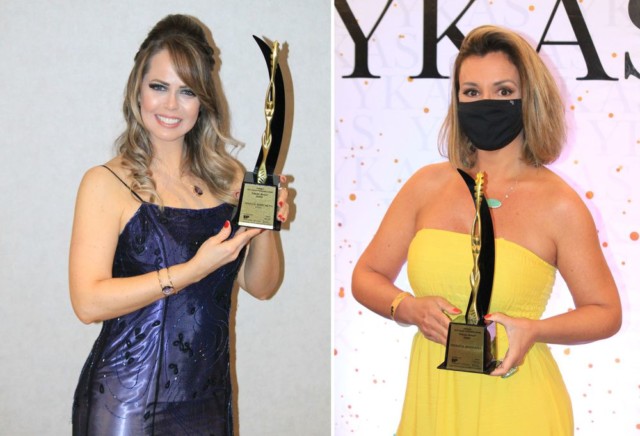 Atriz Mariza Marchetti e Renata Banhara - Premiação “Tesoura de Ouro – Pincel de Ouro” - Categoria Destaque Personalidade