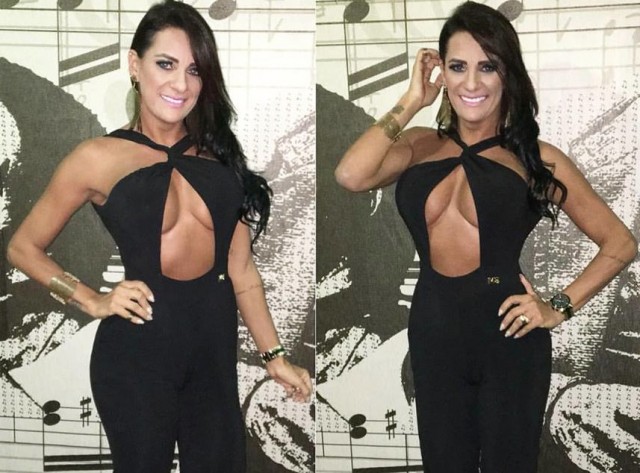 Fiu, fiu! Modelo Jeane Rinaldi é puro decote em foto