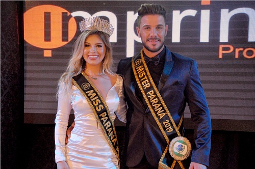 Jeniffer Freitas e Juiliam Ferracioli são eleitos Miss e Mister Paraná 2019; dupla vai disputar título nacional em dezembro