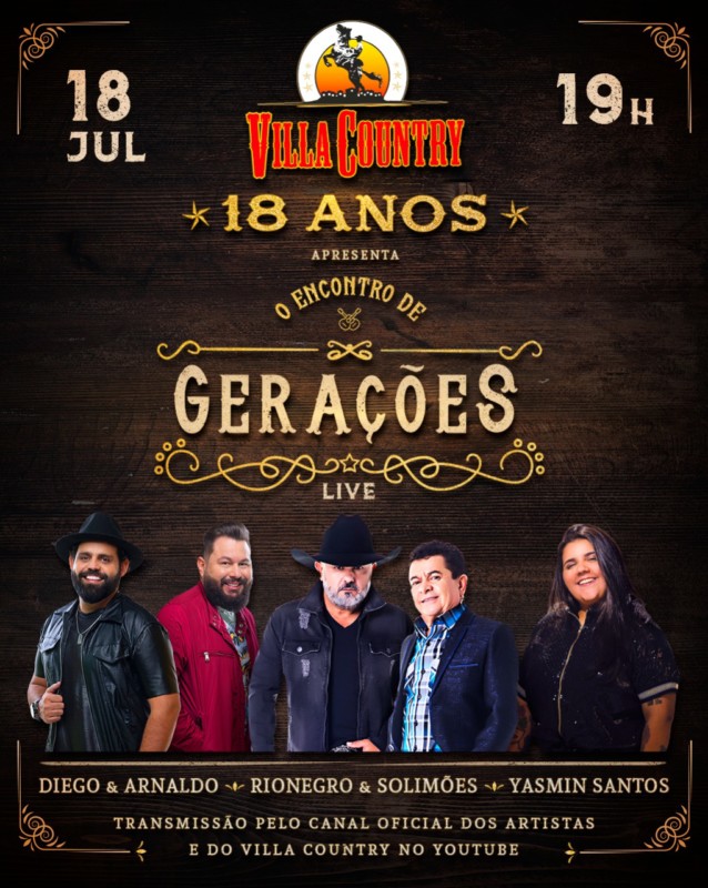 Villa Country celebra 18 anos virtualmente com projeto exclusivo “Encontro de Gerações”