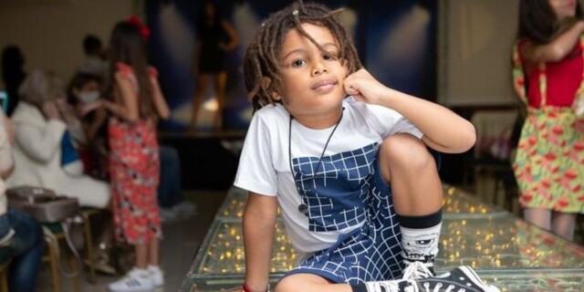 Modelo mirim, Bruno Enzo, participa do ‘Space Fashion Day’