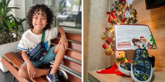 Digital influencer mirim, Matheus Assis, recebe presente de Natal de sua parceria com a marca ‘Molekinho’