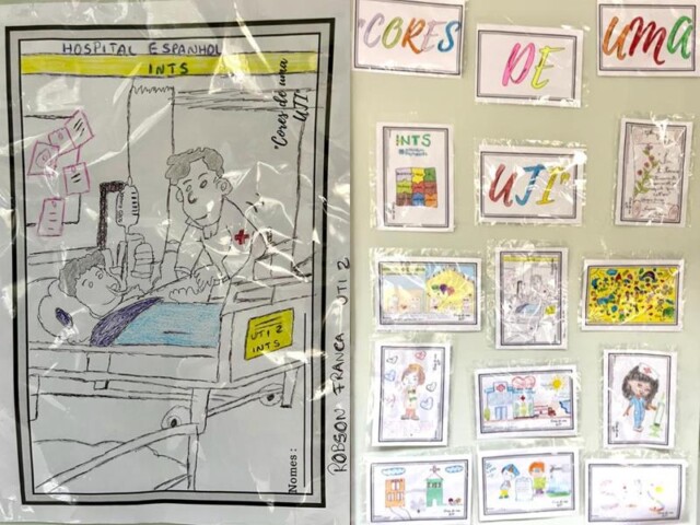 ”Cores de uma UTI” é tema de concurso de desenhos entre colaboradores do Hospital Espanhol