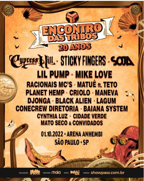 CONTAGEM REGRESSIVA: FESTIVAL ENCONTRO DAS TRIBOS ESTÁ CHEGANDO A SÃO PAULO COM LINE-UP DE PESO