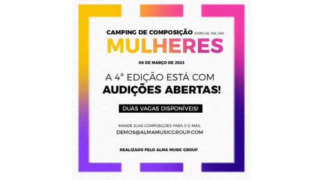 Alma Music Group realiza camping de composição especial em homenagem ao Dia da Mulher