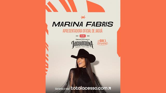 Marina Fabris fará a cobertura digital e apresentação do Jaguariúna Rodeo Festival